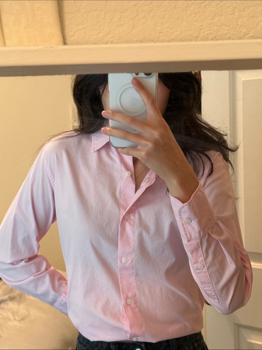 UNIQLO pink button down
